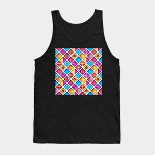 Colorful 3d Geometric Pattern, Crazy Design Tank Top